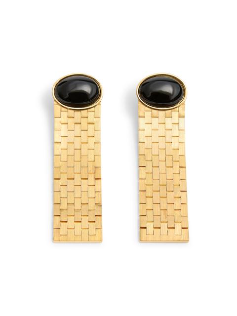 KHAITE Chronos 18K Gold-Plated Earrings black