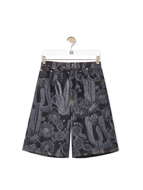 Loewe Cactus print shorts in cotton