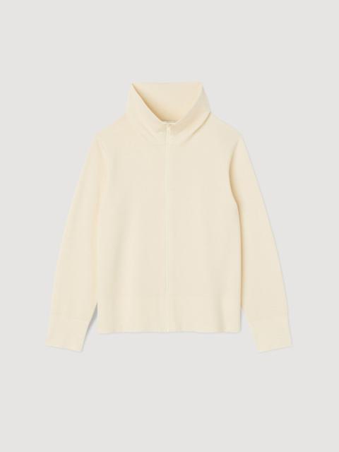 Sandro ZIP-UP WOOL CARDIGAN