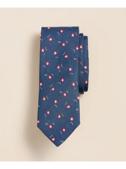 Brooks Brothers Silk-Linen Flower Tie