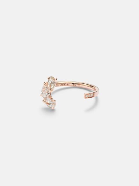 REPOSSI Serti Sur Vide 18kt rose gold ring with diamonds