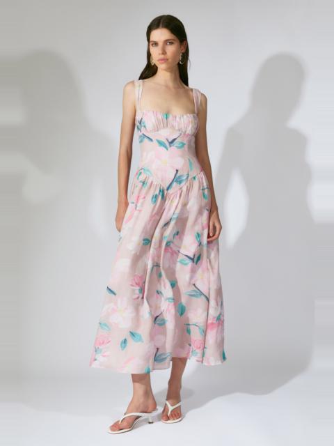 BARDOT Cartia Printed Midi Dress In Pink Floral