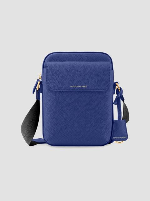 MAISON de SABRÉ Unisex Small Leather Messenger Bag - Lapis Blue