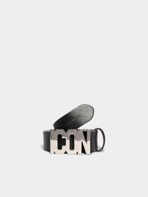 DSQUARED2 BE ICON PLAQUE BELT