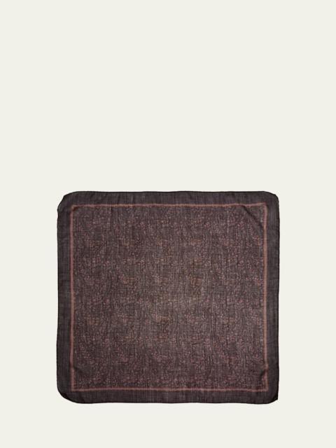massimo alba Men's Cashmere-Silk Paisley Handkerchief
