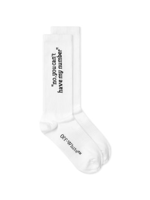 Off-White Off-White No You Can't Long Socks