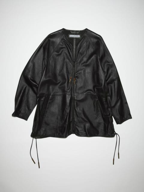 Acne Studios Tumbled leather coat - Black