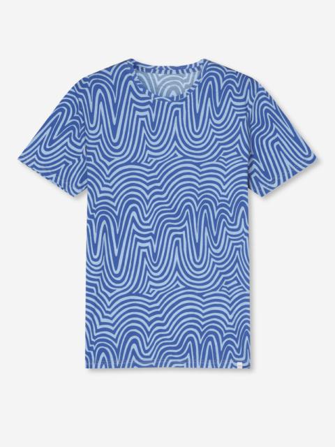 Derek Rose Men's T-Shirt Robin 11 Pima Cotton Blue