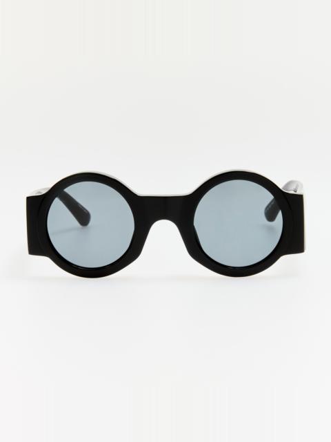 LINDA FARROW Round Sunglasses in Black