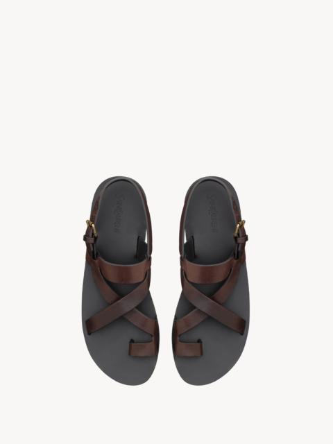 SAINT LAURENT IOS SANDALS IN SMOOTH LEATHER