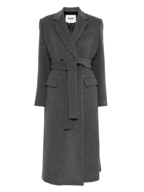 MSGM belted wool coat