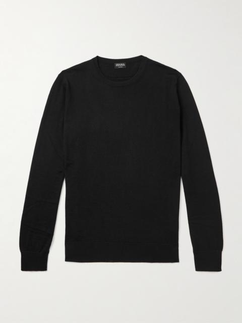 ZEGNA Cashmere and Silk-Blend Sweater