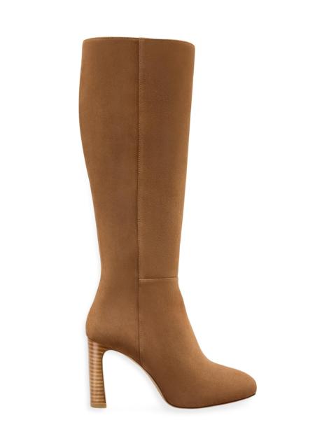 Stuart Weitzman Women's Babette 90MM Suede Platform Boots - Toasted Almond New Camel