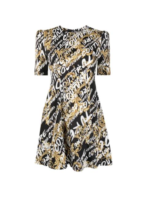 VERSACE JEANS COUTURE baroque-print mini dress