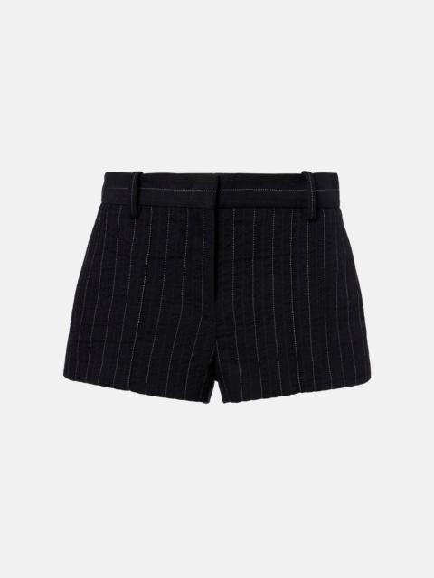 Isabel Marant Melody pinstripe cotton and wool shorts
