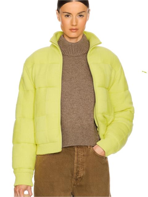 Quilted Cashmere Blend Puffer Jacket