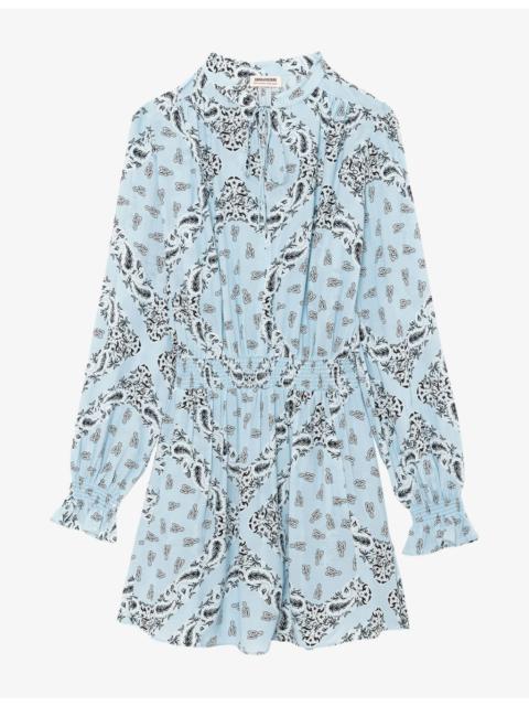 Zadig & Voltaire Rayados Bandana-Print Woven Mini Dress