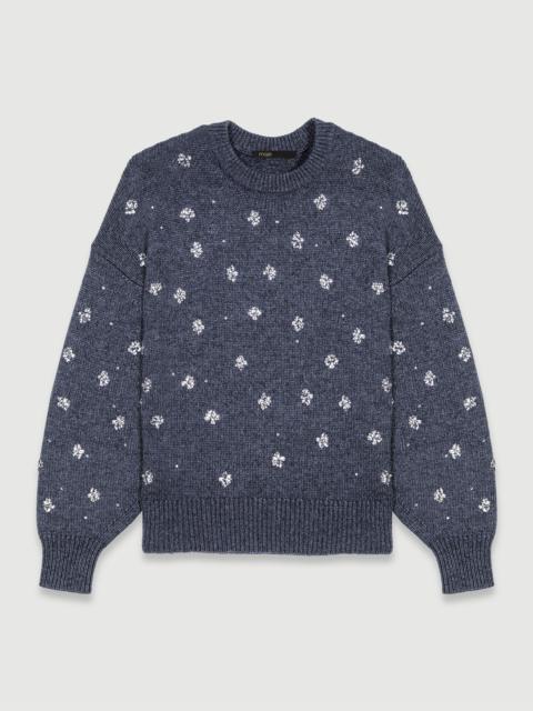 maje Knitted jumper with rhinestones