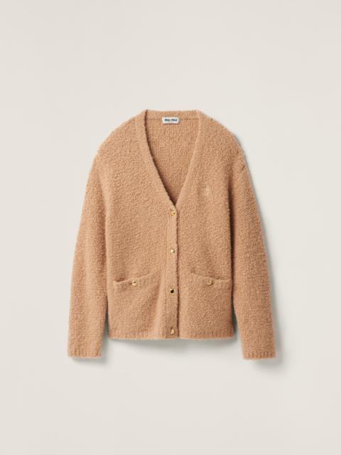 Cashmere and silk knit cardigan