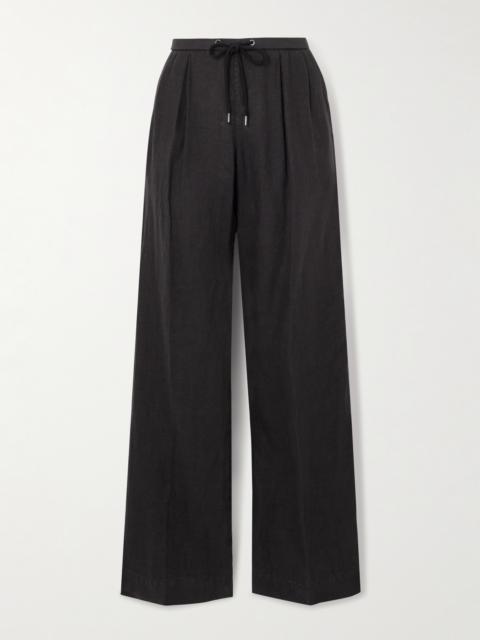 JAMES PERSE Pleated Linen Wide-leg Pants