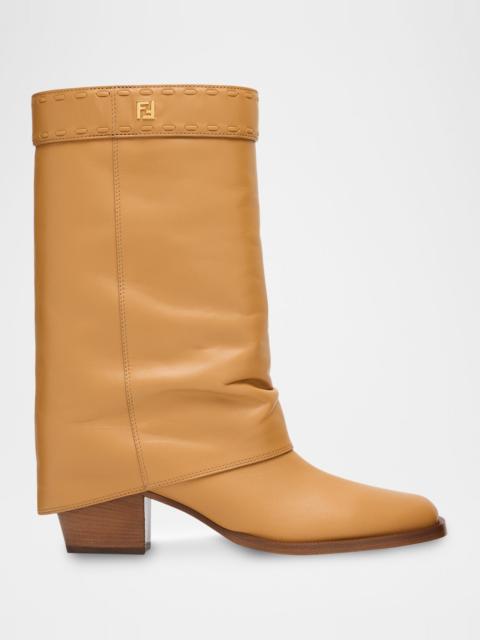 FENDI 55mm Minerva Leather Trompe L'oeil Pant Booties