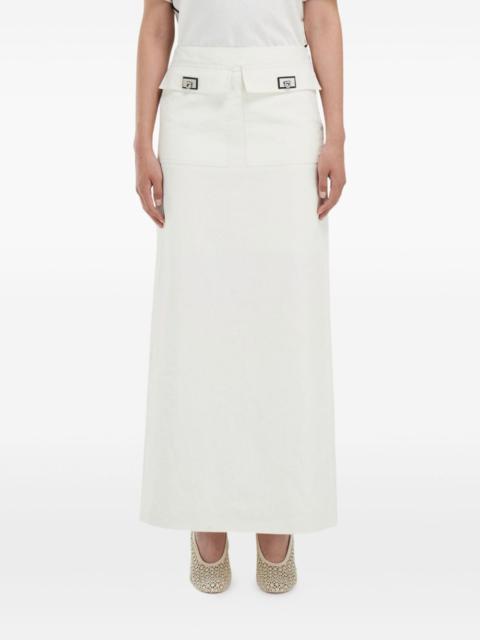 FERRAGAMO flap-pocket midi skirt