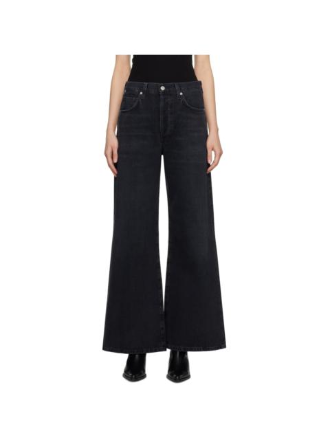 Citizens of Humanity Black Beverly Slouch Boot Jeans