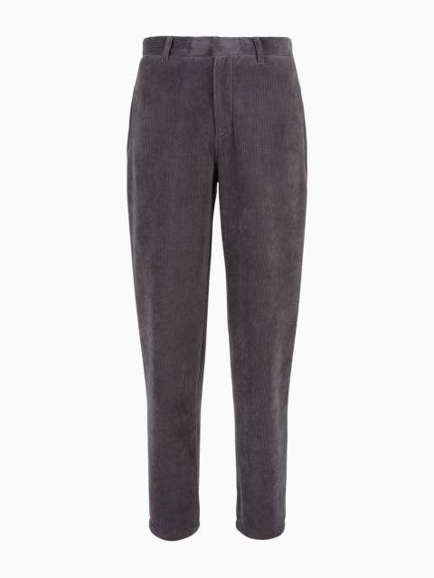 Ribbed velour trousers