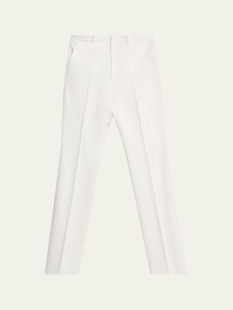 Givenchy Men's Wool and Mohair Straight-Leg Tailored Trousers