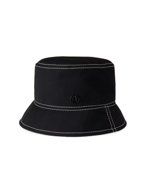 MAISON MICHEL Axel contrast-stitching bucket hat
