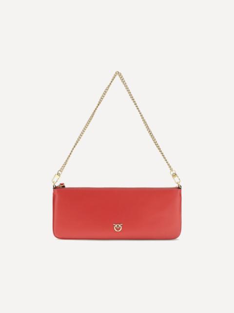 PINKO Horizontal Flat leather Shoulder Bag