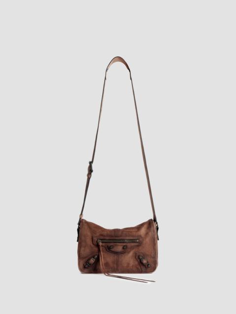 BALENCIAGA Men's Le City Flap Small Messenger Bag - Light Espresso