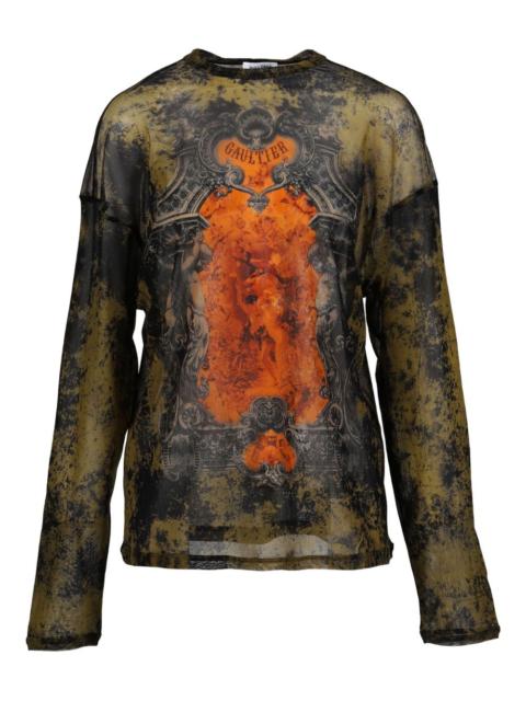 Jean Paul Gaultier printed sheer T-shirt