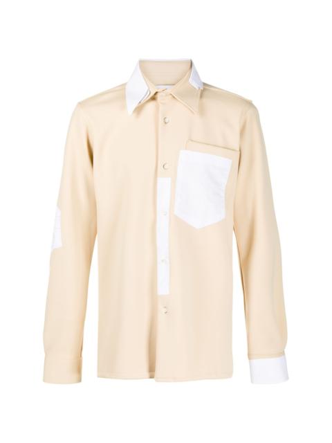 Xander Zhou contrast patch pocket shirt