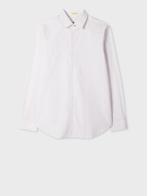 Paul Smith Regular-Fit White and Red Stripe Shirt