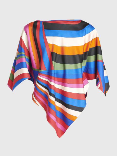 EMILIO PUCCI Abstract-Print Silk Scarf Blouse