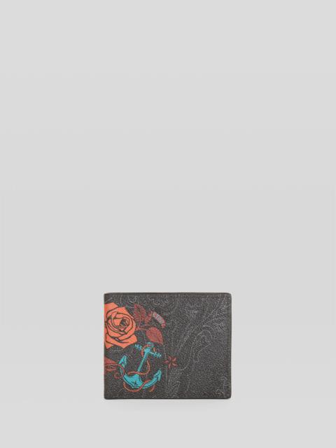 Etro FLORAL PAISLEY TATTOO WALLET