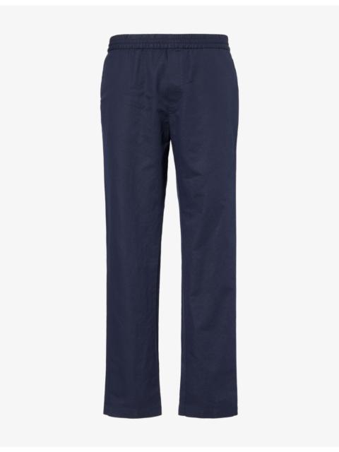 Sunspel Drawstring Straight-Leg Cotton-Linen Trousers