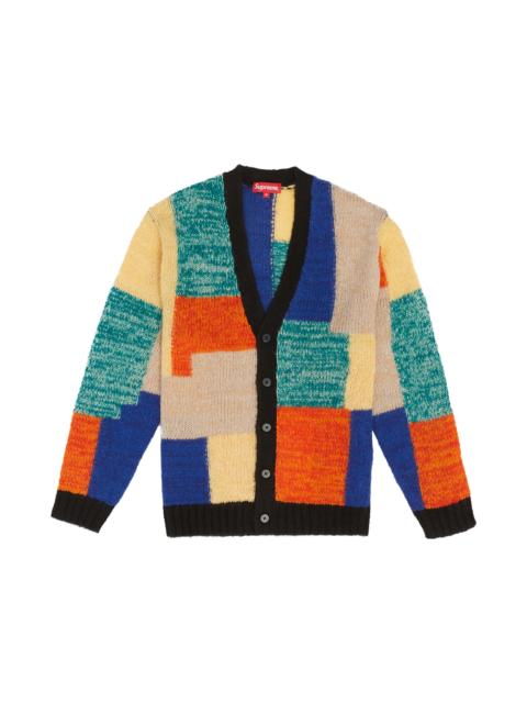 Supreme Supreme Patchwork Mohair Cardigan Multicolor