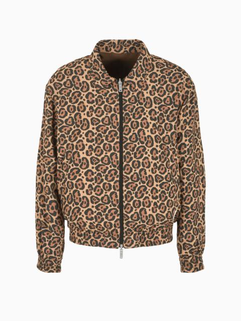 Emporio Armani Sustainability Values Capsule Collection dappled recycled modal reversible blouson