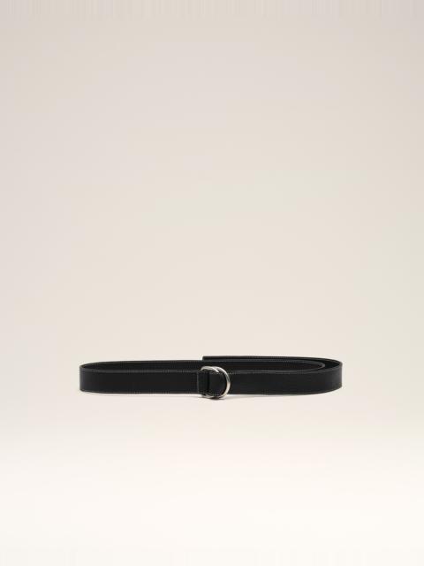 AMI Paris BLACK SUPPLE LEATHER DOUBLE BUCKLE 35MM BELT