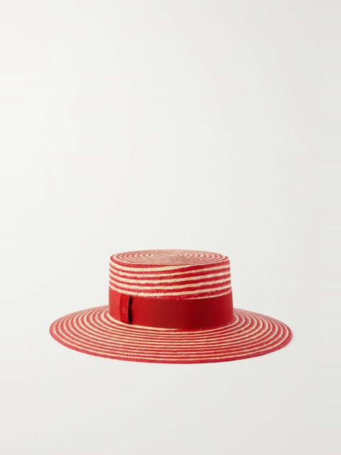 GUCCI Tow-tone straw fedora