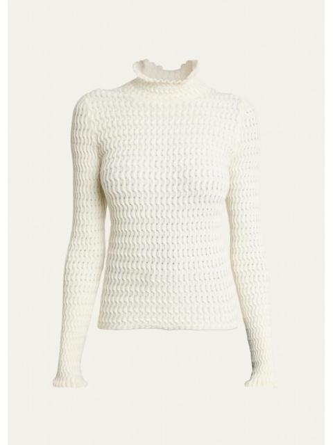 Proenza Schouler Juniper Textured High-Neck Sweater