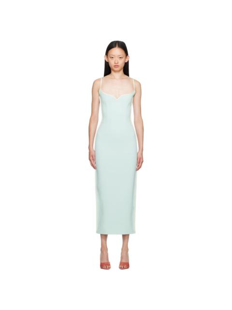 Paris Georgia SSENSE Exclusive Blue & White Heart Maxi Dress