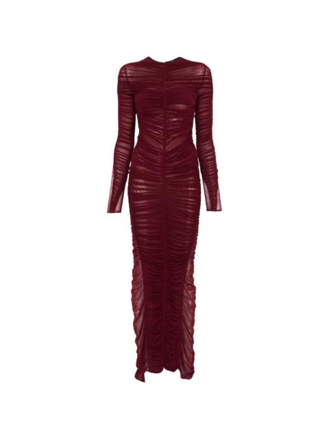 ruched maxi dress