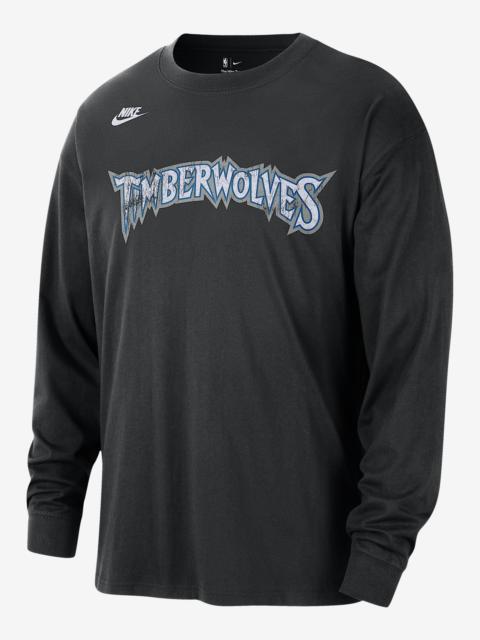 Minnesota Timberwolves Essentials Hardwood Classics Men's Nike NBA Long-Sleeve T-Shirt