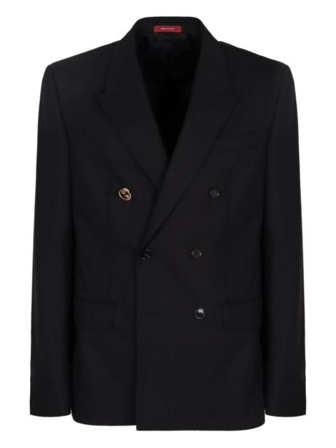 GUCCI double-breasted wool jacket