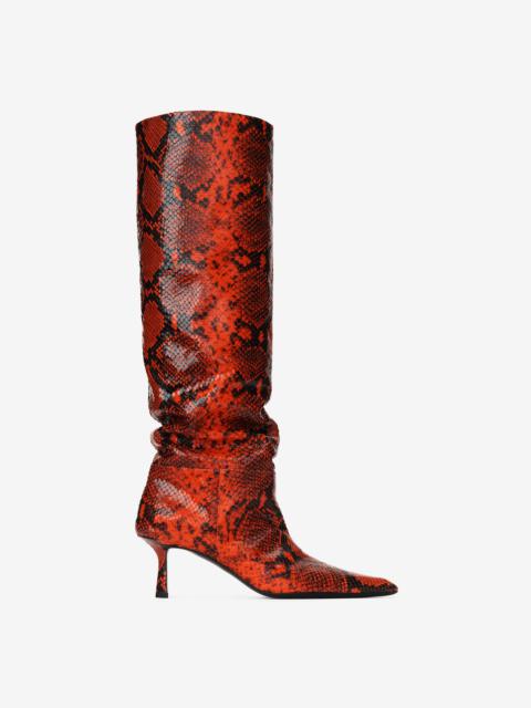 viola slouch boot in embossed leather