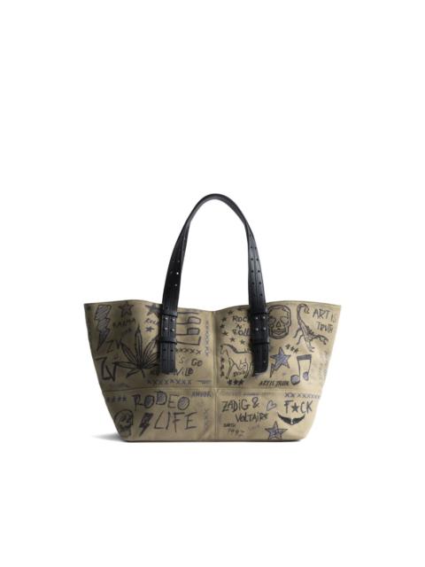 Zadig & Voltaire open-top printed tote bag