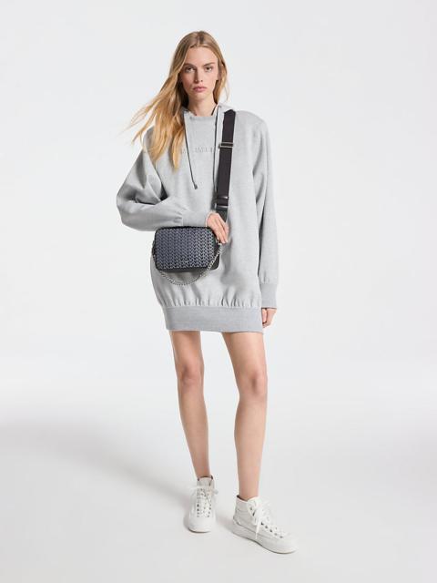 MICHAEL KORS Shoulder Pad Cotton Blend Hoodie Dress